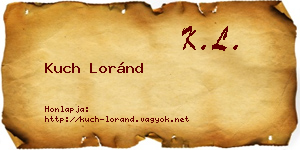 Kuch Loránd névjegykártya